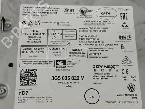 Radio VW PASSAT B8 Variant (3G5, CB5) 2.0 TDI | BP36998078E6 - Image 3