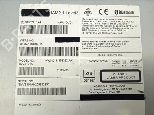 Radio VOLVO XC60 I SUV (156) D3 / D4 | BP16723694E6 