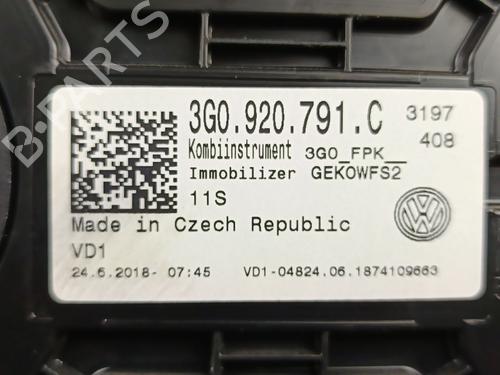 Instrument cluster VW PASSAT B8 Variant (3G5, CB5) 2.0 TDI | BP26556810C47 