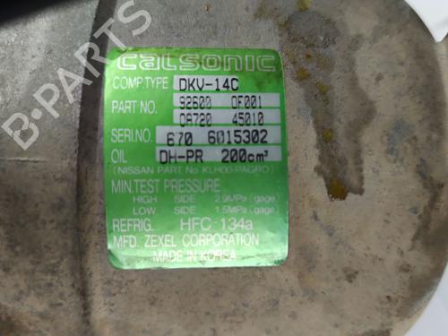 AC compressor NISSAN TERRANO II (R20) 2.7 TDi 4WD | BP27202821M34 