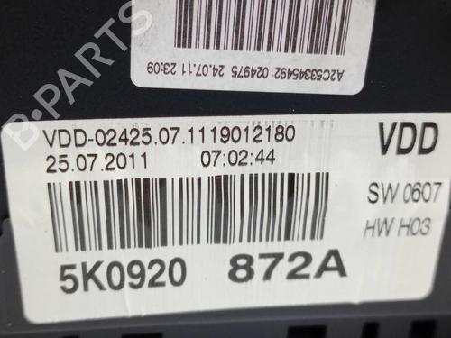 Instrument cluster VW GOLF VI (5K1) 2.0 TDI | BP23548278C47 - Image 2