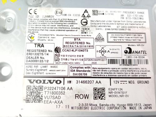 Radio VOLVO XC60 II (246) D5 AWD | BP22986469E6 