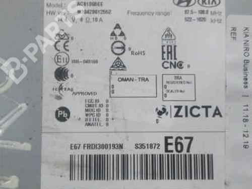 Radio KIA NIRO I (DE)  | BP10752313E6 