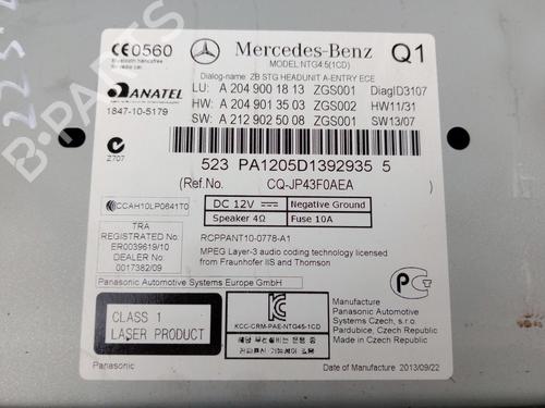 Radio MERCEDES-BENZ C-CLASS (W204) C 200 CDI (204.001) | BP18411292E6 