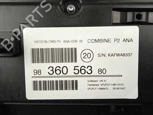 Instrument cluster PEUGEOT 208 II (UB_, UP_, UW_, UJ_) 1.2 PureTech 100 | BP16935284C47 