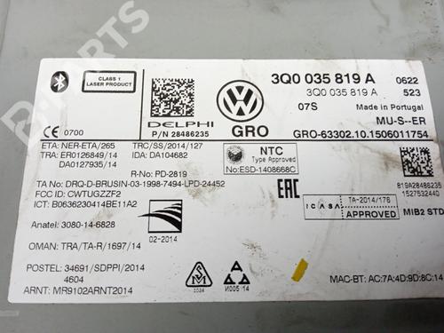 Radio VW GOLF VII (5G1, BQ1, BE1, BE2) 1.6 TDI | BP11885218E6 
