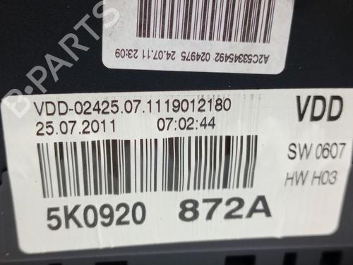 Instrument cluster VW GOLF VI (5K1) 2.0 TDI | BP23548278C47 