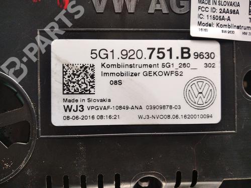 Instrument cluster VW GOLF VII (5G1, BQ1, BE1, BE2) 2.0 TDI | BP10029132C47 