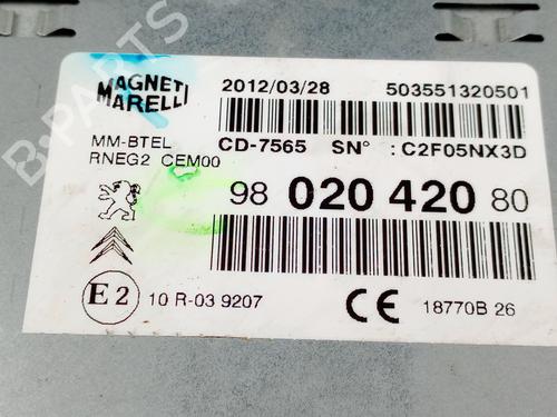 Radio CITROËN DS5 2.0 HDi 165 | BP23531412E6 