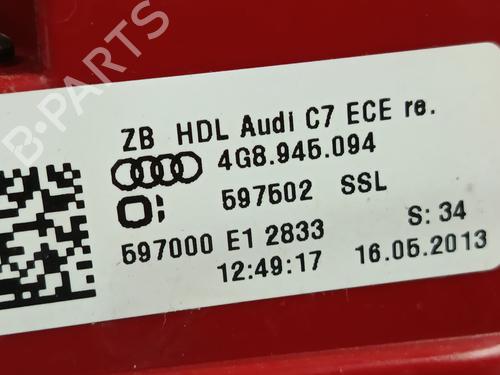 Right tailgate light AUDI A7 Sportback (4GA, 4GF) 3.0 TDI quattro | BP30274315C80