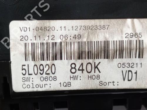 Instrument cluster SKODA YETI (5L) 2.0 TDI | BP29355690C47 