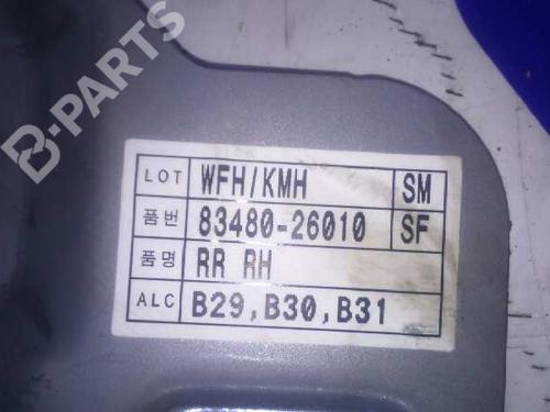 Rear right window mechanism HYUNDAI SANTA FÉ I (SM) 2.0 CRDi | BP9987622C25 