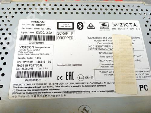 Radio NISSAN QASHQAI II (J11, J11_)  | BP12127381E6 