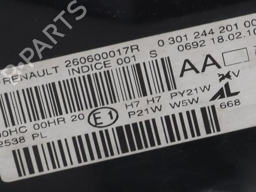 Left headlight RENAULT MEGANE III Coupe (DZ0/1_) 1.5 dCi (DZ09, DZ0D, DZ1F, DZ1G, DZ14, DZ29) | BP29554421C28 