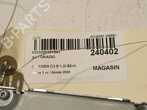 Radio CITROËN C3 / C3 ORIGIN III (SX) 1.2 PureTech 82 | BP17909926E6 