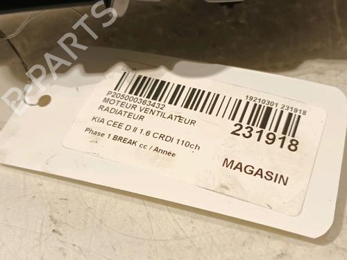 Radiator fan KIA CEE'D Sportswagon (JD) 1.6 CRDi 110 | BP16015364M35 