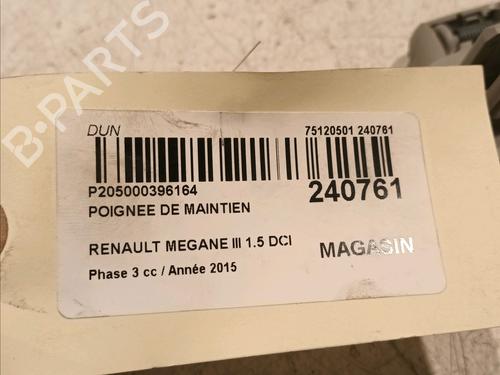 Interior handle RENAULT MEGANE III Hatchback (BZ0/1_, B3_) 1.5 dCi (BZ1G, BZ1W, BZ0R) | BP18316040I7 