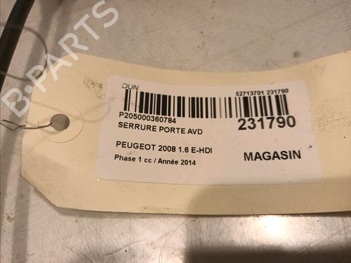 Front right lock PEUGEOT 2008 I (CU_) 1.6 HDi | BP15722535C97