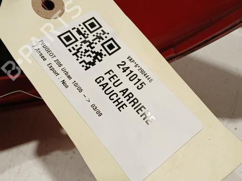 Left taillight PEUGEOT 206+ (2L_, 2M_) 1.4 HDi eco 70 | BP19104117C34 