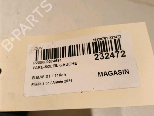 Left sun visor BMW X1 (F48) sDrive 16 d | BP16647988I1 