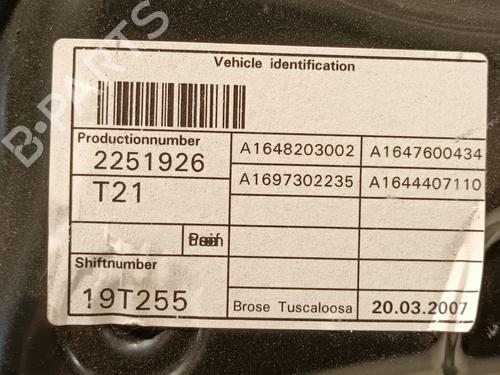 Rudehejsemekanisme Højre bagtil MERCEDES-BENZ M-CLASS (W164) ML 280 CDI 4-matic (164.120) | BP14949050C25 