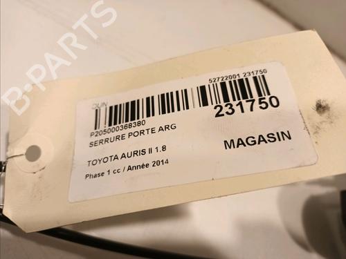 Rear left lock TOYOTA AURIS (_E18_) 1.8 Hybrid (ZWE186_, ZWE186R) | BP16242464C100 