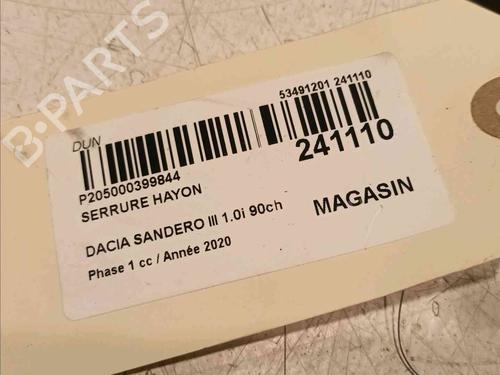 Tailgate lock DACIA SANDERO III 1.0 TCe 90 | BP20606081C101 