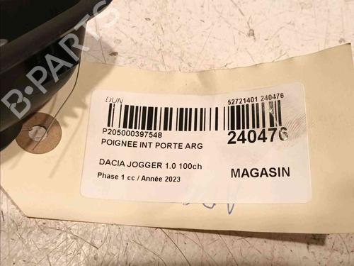 Venstre bagtil invendig håndtag DACIA JOGGER (RK_) 1.0 TCe 100 ECO-G (RKMT) | BP20605942I15 