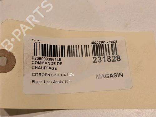 Commande Chauffage CITROËN C3 II (SC_) 1.4 HDi 70 (SC8HZC, SC8HR0, SC8HP4) | BP17551681I5 