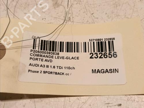 Right front window switch AUDI A3 Sportback (8VA, 8VF) 1.6 TDI | BP18058129I26 