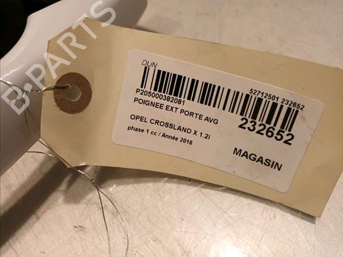 Front left exterior door handle OPEL CROSSLAND X / CROSSLAND (P17, P2QO) 1.2 (75) | BP17134008C128 