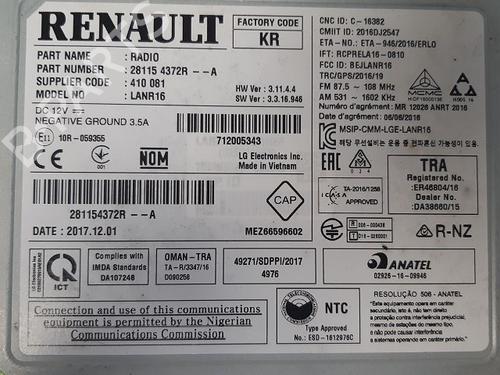 Radio RENAULT ESPACE V (JR_)  | BP21587335E6 