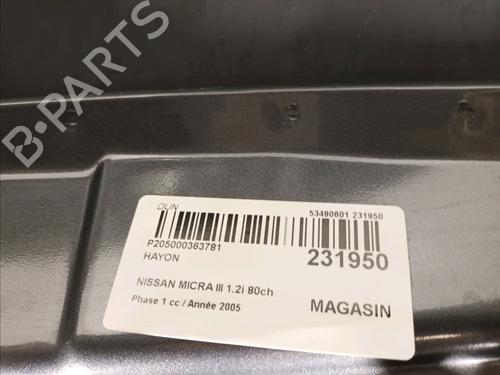 Tailgate NISSAN MICRA III (K12) 1.2 16V | BP16015505C6 
