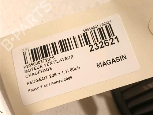 Heater blower motor PEUGEOT 206+ (2L_, 2M_) 1.1 | BP16448934M62 