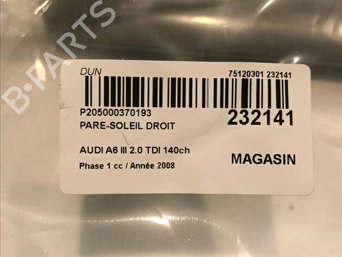 Højre solskærm AUDI A6 C6 (4F2) 2.0 TDI | BP16313618I2 