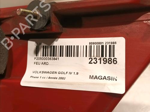 Right taillight VW GOLF IV (1J1) 1.9 TDI | BP15958821C35 