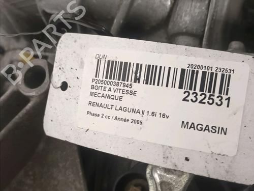 Gearbox RENAULT LAGUNA II (BG0/1_) 1.6 16V (BG1G, BG1H) | BP17909887M3 
