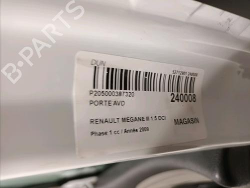 Right front door RENAULT MEGANE III Hatchback (BZ0/1_, B3_) 1.5 dCi | BP17551725C3 