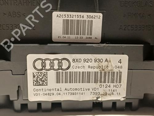 Instrument cluster AUDI A1 (8X1, 8XK) 1.6 TDI | BP20609512C47 