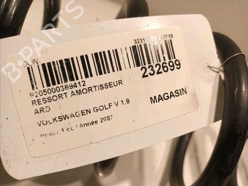 Shock absorber spring VW GOLF V (1K1) 1.9 TDI | BP16276828C152 