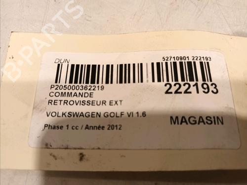 Mirror switch VW GOLF VI (5K1) 1.6 TDI | BP15841596I25 
