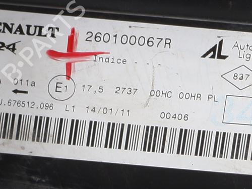 Right headlight DACIA DUSTER (HS_) 1.6 16V LPG | BP31163503C29 