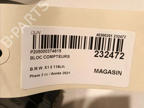 Instrument cluster BMW X1 (F48) sDrive 16 d | BP16637265C47 