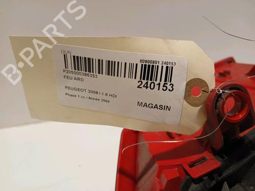 Right taillight PEUGEOT 3008 I MPV (0U_) 1.6 HDi | BP17527678C35 