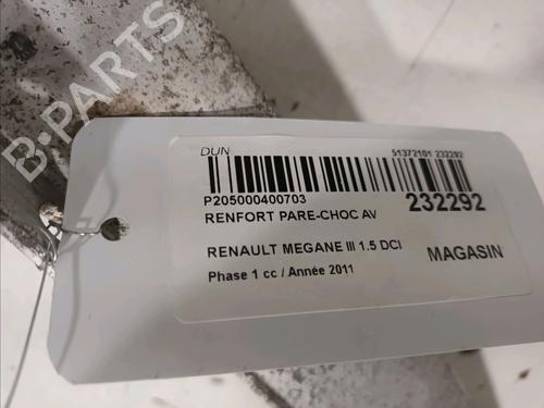 Front bumper reinforcement RENAULT MEGANE III Grandtour (KZ0/1) 1.5 dCi (KZ0C, KZ1A) | BP18731838C109 