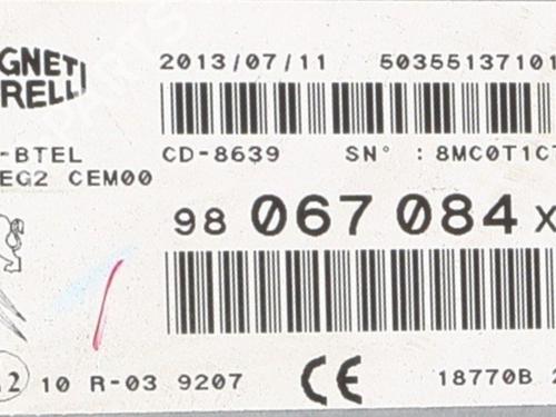 Radio CITROËN C3 Picasso (SH_) 1.6 HDI 90 | BP37087863E6 - Image 5