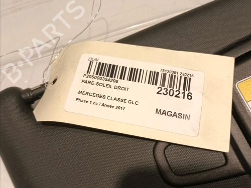 Right sun visor MERCEDES-BENZ GLC Coupe (C253) 250 d 4-matic (253.309) | BP15076691I2 