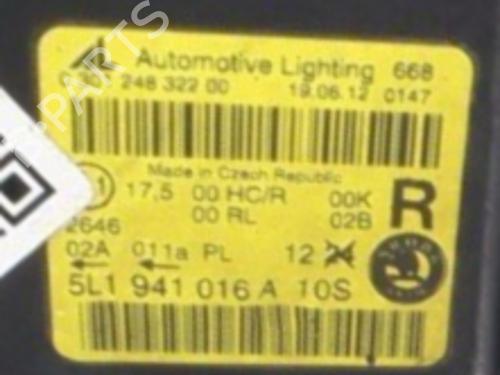 Right headlight SKODA YETI (5L) 2.0 TDI | BP33868797C29  - Image 9