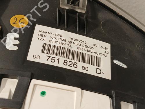 Instrument cluster PEUGEOT 208 I (CA_, CC_) 1.6 VTi | BP20608614C47 