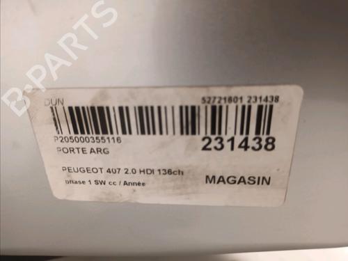 Left rear door PEUGEOT 407 SW (6E_, 6D_) 2.0 HDi 135 | BP15199650C4 